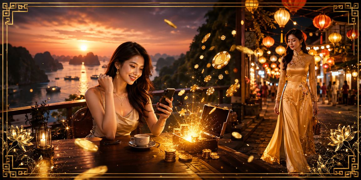 Người chơi theo dõi thể thao trực tuyến tại vịnh Hạ Long